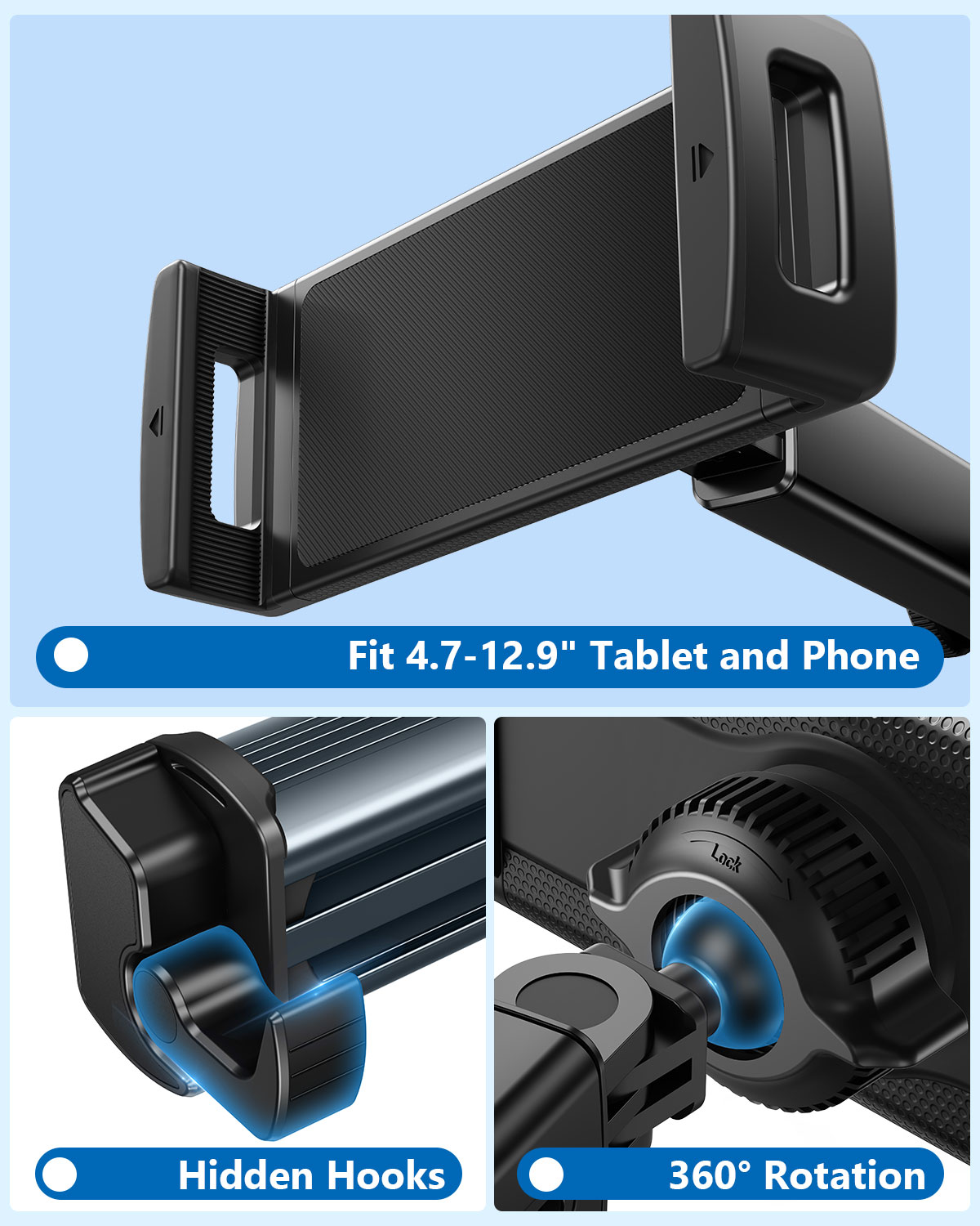 Hipacool Car Tablet Holder Sta - đánh giá và giá Car Accessories Tablet Holder