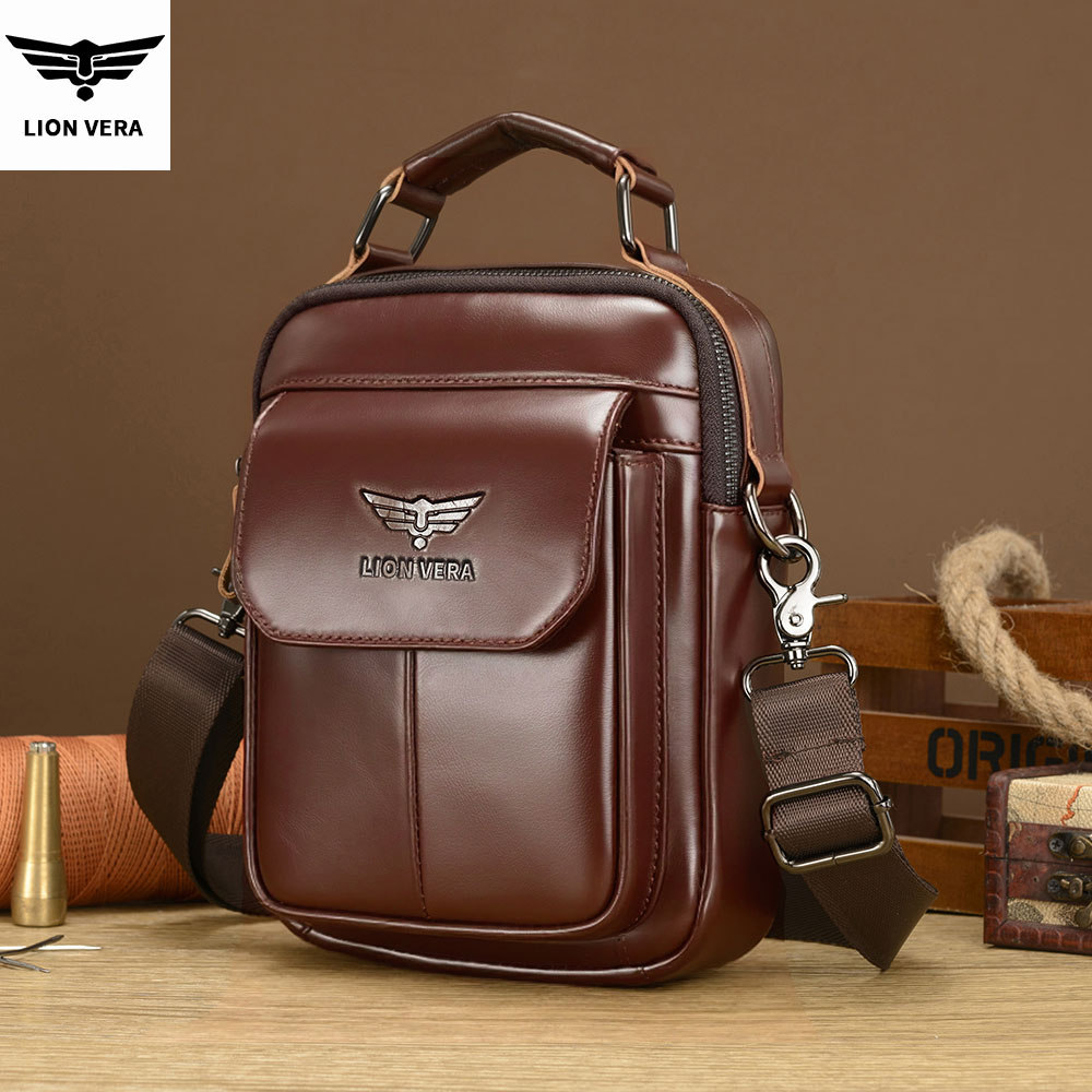 LION VERA Men's Genuine Leathe - đánh giá và giá Tablet Accessories Bag