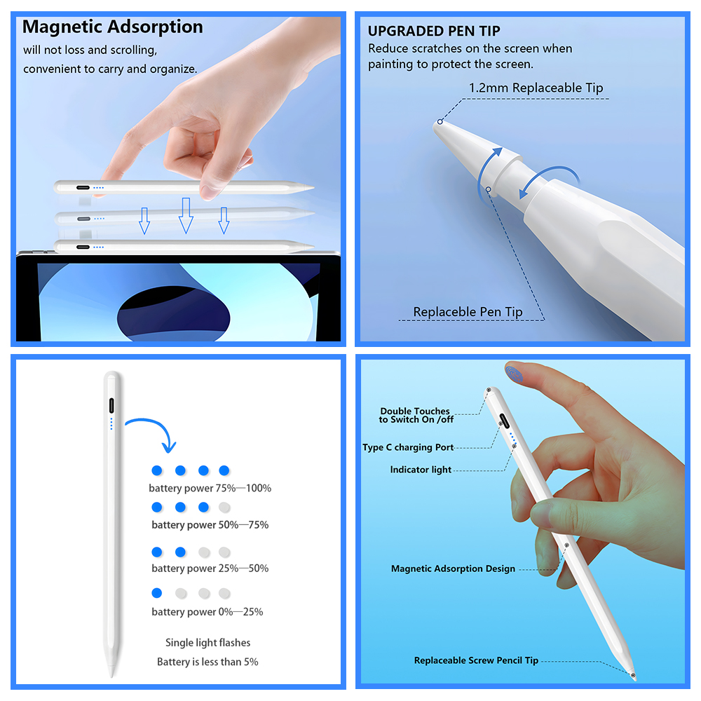 Stylus Pen For 2025 iPad Apple - đánh giá và giá Tablet Accessories For Kids